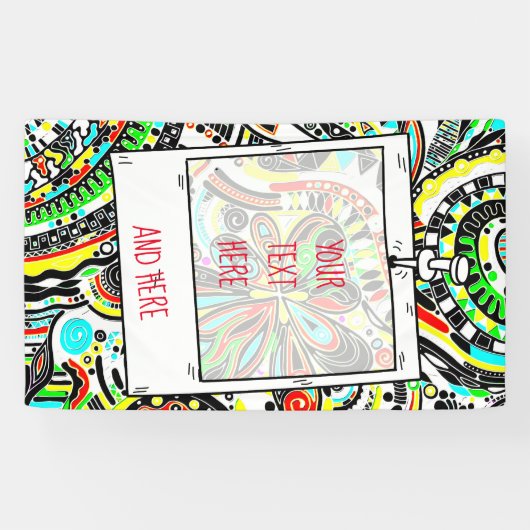 Skizzen Fantasy Art - Abstrakte Blume 3 Banner (Horizontal)