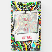 Skizzen Fantasy Art - Abstrakte Blume 3 Banner (Vertikal)