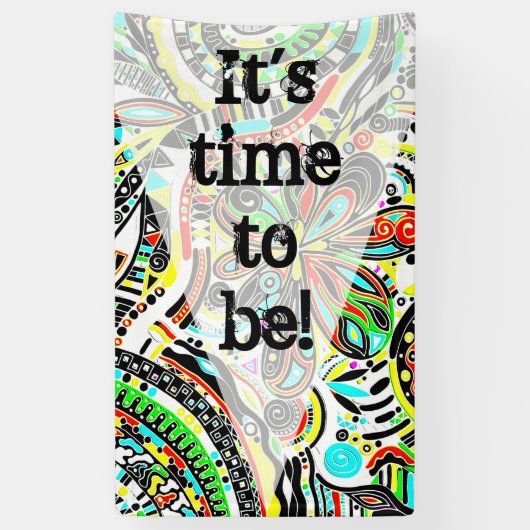 Skizzen Fantasy Art - Abstrakte Blume 3 Banner (Vertikal)