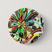 Skizzen Fantasy Art - Abstrakte Blume 3 Button (Vorderseite)