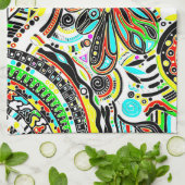 Skizzen Fantasy Art - Abstrakte Blume 3 Geschirrtuch (Gefaltet)