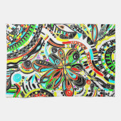 Skizzen Fantasy Art - Abstrakte Blume 3 Geschirrtuch (Horizontal)