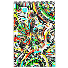 Skizzen Fantasy Art - Abstrakte Blume 3 Kalender