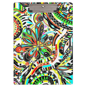 Skizzen Fantasy Art - Abstrakte Blume 3 Klemmbrett