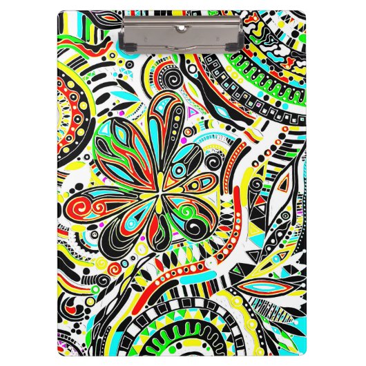 Skizzen Fantasy Art - Abstrakte Blume 3 Klemmbrett (Vorderseite)