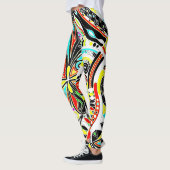 Skizzen Fantasy Art - Abstrakte Blume 3 Leggings (Links)