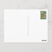 Skizzen Fantasy Art - Abstrakte Blume 3 Postkarte (Rückseite)