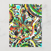 Skizzen Fantasy Art - Abstrakte Blume 3 Postkarte (Vorderseite)