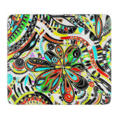 Skizzen Fantasy Art - Abstrakte Blume 3 Schneidebrett (Vorderseite)