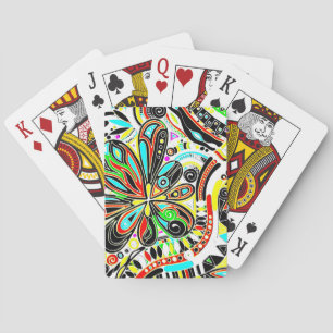 Skizzen Fantasy Art - Abstrakte Blume 3 Spielkarten