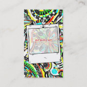 Skizzen Fantasy Art - Abstrakte Blume 3 Visitenkarte (Rückseite)