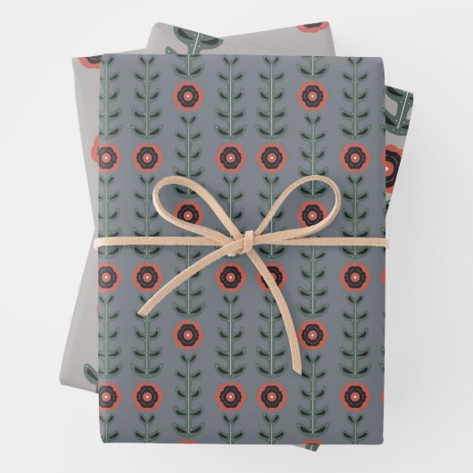 Skizzen für Rosa und Grau Geschenkpapier Set (Beispiel)