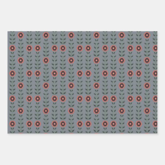 Skizzen für Rosa und Grau Geschenkpapier Set (Vorderseite 2)