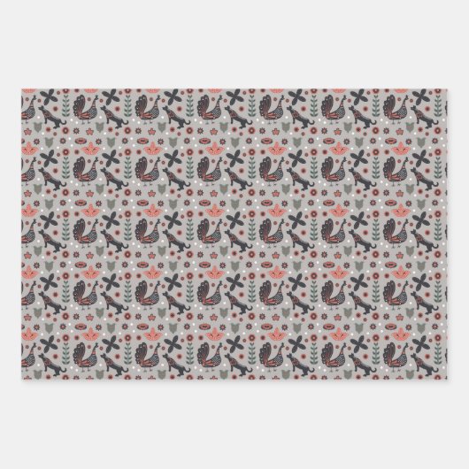 Skizzen für Rosa und Grau Geschenkpapier Set (Vorderseite 2)