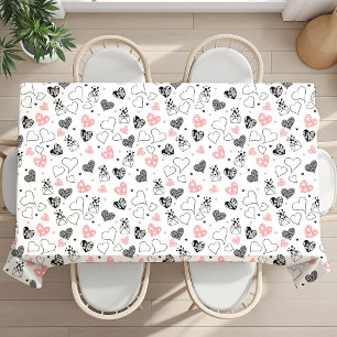 Skizzen-Herzen Personalisiertes Bestes Valentinsge Tischdecke