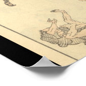 Skizzen japanischer Kampfkunst, Ninja c. 1800 Poster (Ecke)