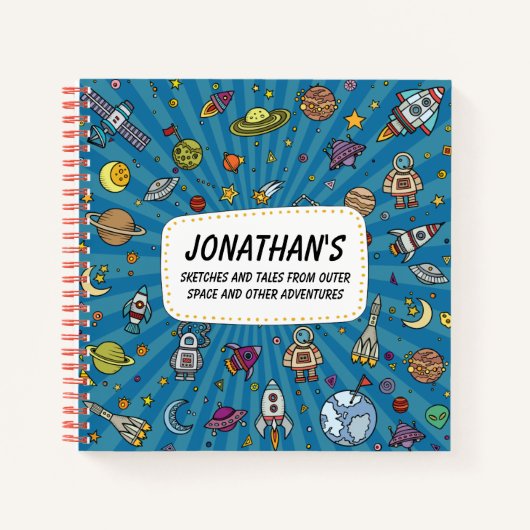 Skizzen und Geschichten aus dem Weltraum Notizblock (Vorderseite)