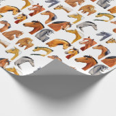 Skizzen von Pferden Geschenkpapier (Ecke)