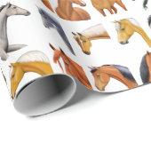 Skizzen von Pferden Geschenkpapier (Rolleneckpunkt)