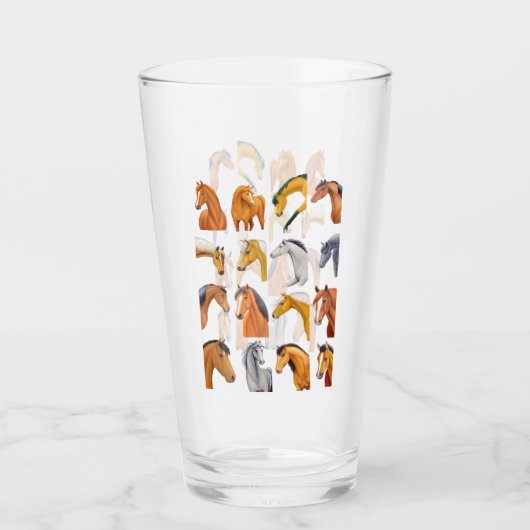 Skizzen von Pferden Glas (Rückseite)