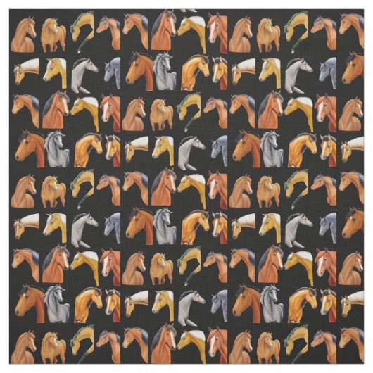 Skizzen von Pferden Stoff (Muster)