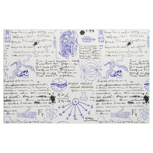 Skizzen von Wissenschaftlern Stoff (Yard (91,4 cm))