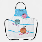 Skizzen Weihnachtscrochthaken Handwerksshow Schürze (Vorderseite)