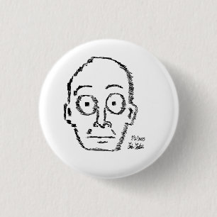 skizzenhaft gezeichnetes Cartoon-Gesicht ( Erica C Button