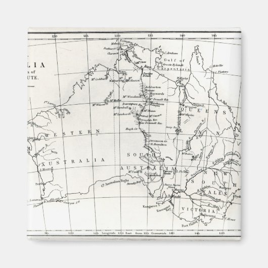 Skizzenkarte von Australien Magnet (Vorne)