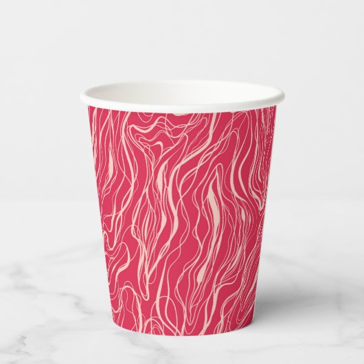 Skizzenkurven Pappbecher (Rückseite)