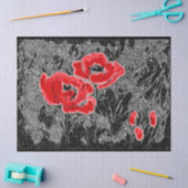 Skizzenstift handgezogene Mohn-Blume schön Seidenpapier (Basteln)