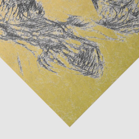 Skizzenstift handgezogene Mohn-Blume schön Seidenpapier (Ausschnitt)