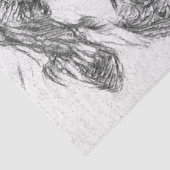 Skizzenstift handgezogene Mohn-Blume schön Seidenpapier (Ausschnitt)