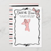 Skizzieren Sie das Brautparty "Drawn Bow" von der  Einladung (Vorne/Hinten)