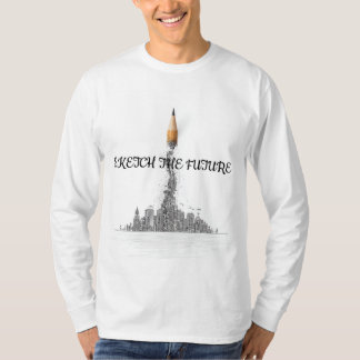 Skizzieren Sie den zukünftigen Stift zum City Skyl T-Shirt