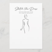 Skizzieren Sie die Dress Brautparty Game Card Einladung (Vorderseite)