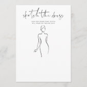 Skizzieren Sie die Dress Printable Brautparty Game Einladung (Vorderseite)