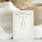 Skizzieren Sie die Dress Printable Brautparty Game Einladung
