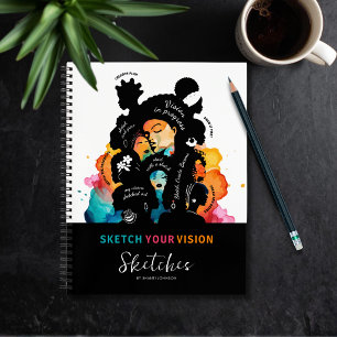Skizzieren Sie Ihre Vision SketchBook Afro Art Kre Notizblock