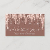 Skizzieren von QRCode-Logos Rose Glitzer Skin Visitenkarte (Vorderseite)