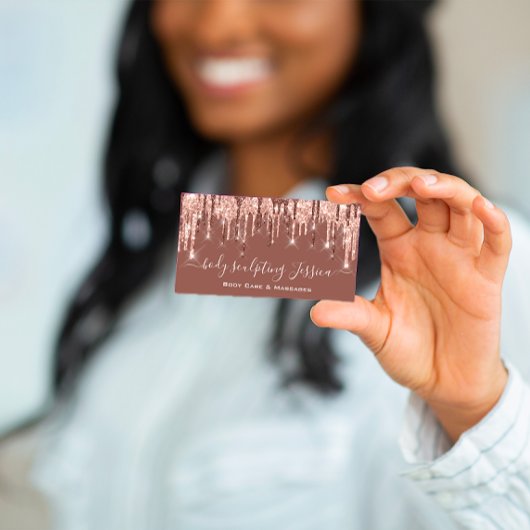 Skizzieren von QRCode-Logos Rose Glitzer Skin Visitenkarte