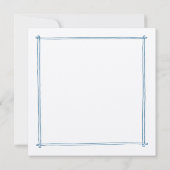 Skizzierrahmen Blue Whimsical Hand Drawn Wedding Einladung (Rückseite)