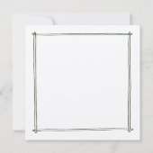 Skizzierrahmen Grüne Whimsikhandgezeichnete Hochze Einladung (Rückseite)