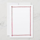 Skizzierrahmen, handgezeichnete Hochzeit Einladung (Rückseite)