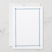 Skizzierrahmen, handgezeichnete Hochzeit Einladung (Rückseite)