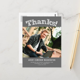 Skizziert Danke Foto Moderne Abschluss Danke Ihnen Postkarte