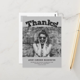 Skizziert Danke Foto Moderne Abschluss Danke Postkarte