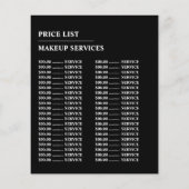 Skizzierte Augen, Makeup-Künstlerwerbung Flyer (Hinten)