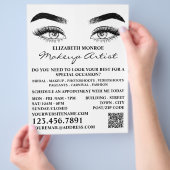 Skizzierte Augen, Makeup-Künstlerwerbung Flyer (Hand)