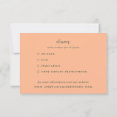 Skizzierte Blume Blätter Greenery Sage Wedding RSVP Karte (Rückseite)